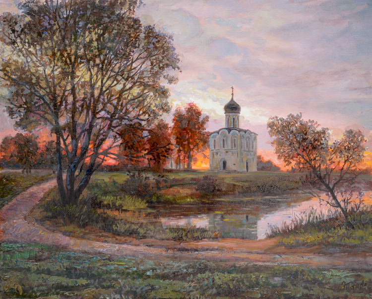 Храм на закате