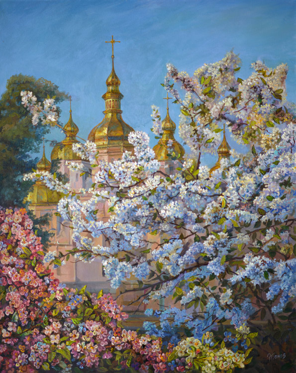 Яблони в цвету