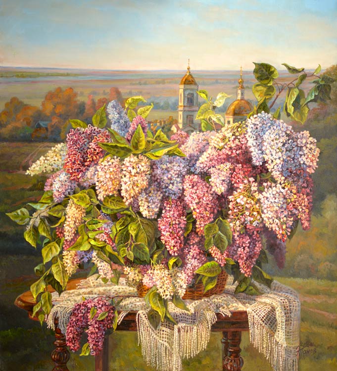Сирень с кружевами