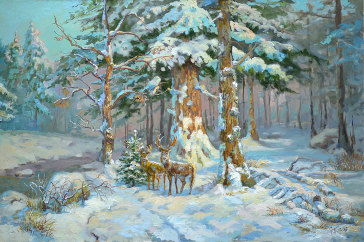 Лесные олени