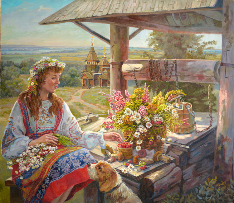 У колодца