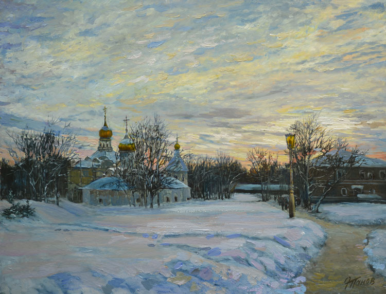 Закат зимой