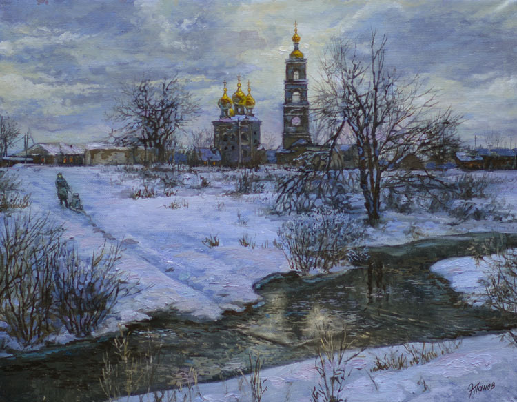 Речка зимой