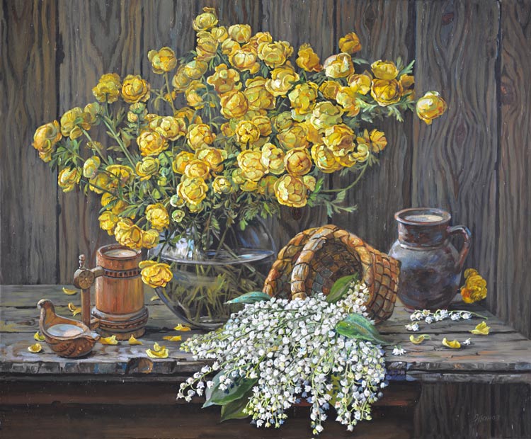 Купавки с ландышами