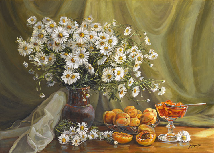Ромашки с абрикосами
