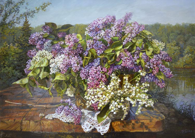 Сирень с ландышами