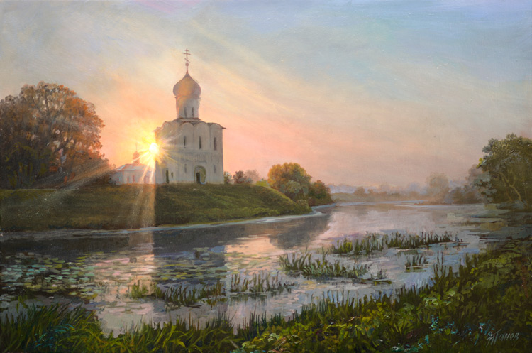 Рассвет на реке Нерли
