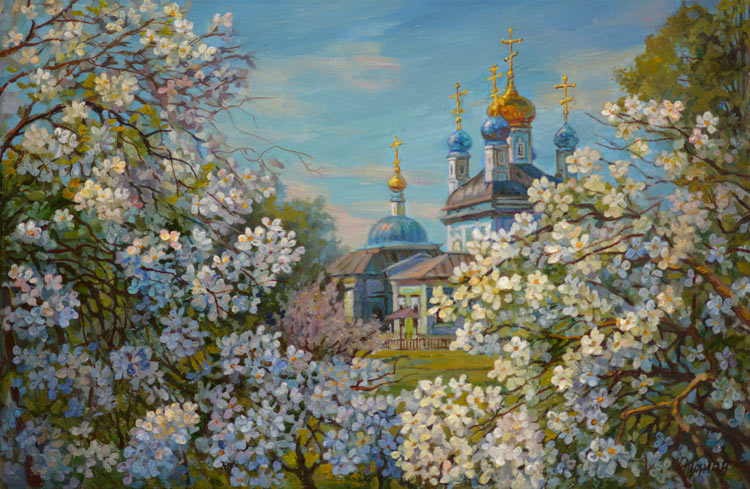 Яблони в цвету