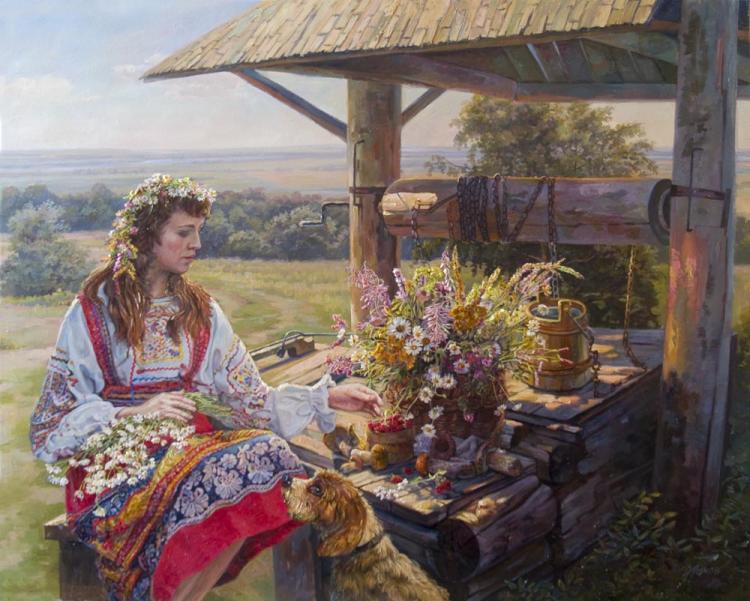 У колодца